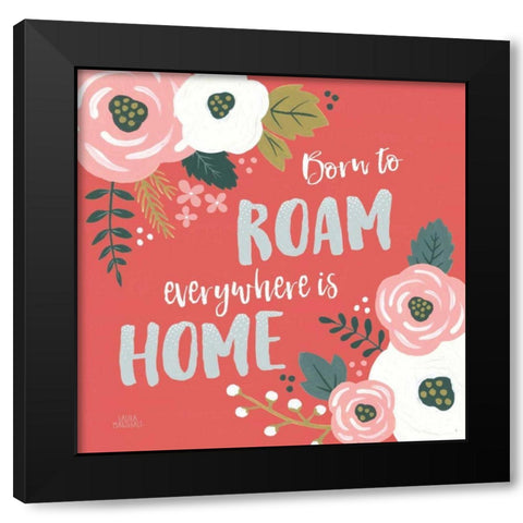 Wildflower Daydreams VII Black Modern Wood Framed Art Print with Double Matting by Marshall, Laura