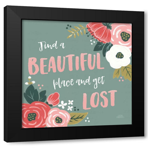 Wildflower Daydreams VIII Black Modern Wood Framed Art Print by Marshall, Laura
