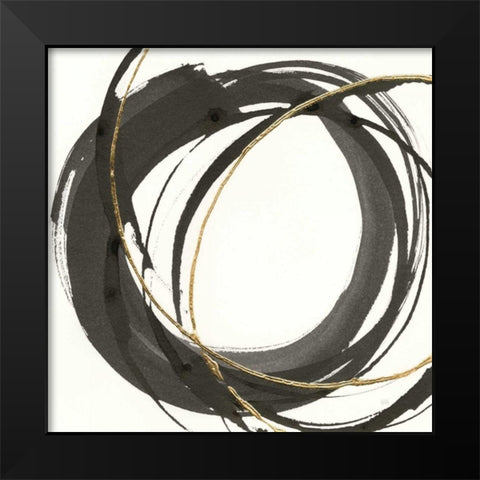 Gilded Enso I Black Modern Wood Framed Art Print by Paschke, Chris