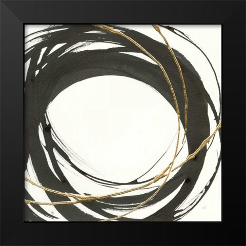 Gilded Enso III Black Modern Wood Framed Art Print by Paschke, Chris