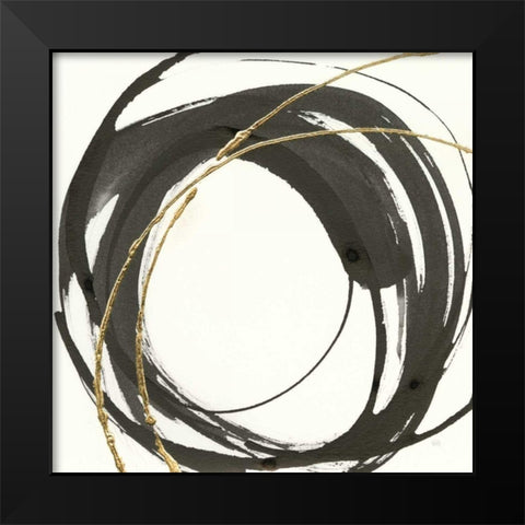 Gilded Enso IV Black Modern Wood Framed Art Print by Paschke, Chris