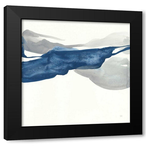 Sapphire and Gray III Black Modern Wood Framed Art Print by Paschke, Chris