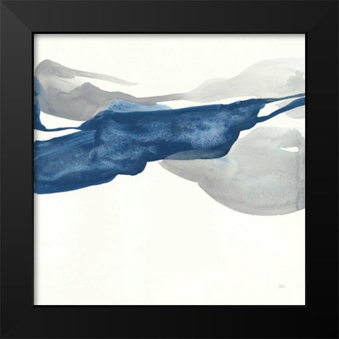 Sapphire and Gray III Black Modern Wood Framed Art Print by Paschke, Chris