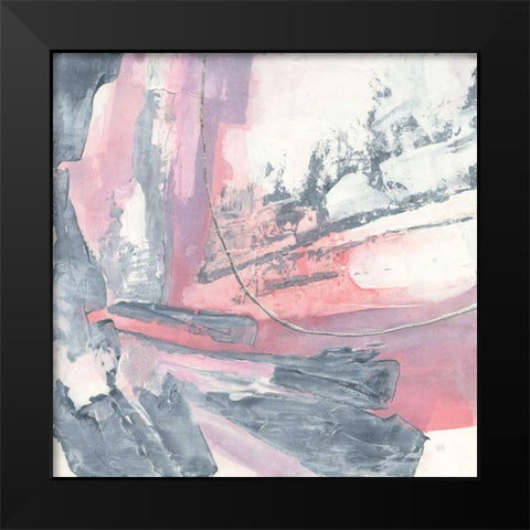 Whitewashed Blush I Black Modern Wood Framed Art Print by Paschke, Chris