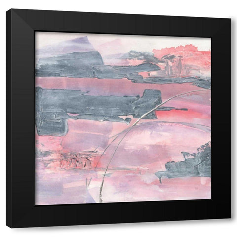 Whitewashed Blush II Black Modern Wood Framed Art Print by Paschke, Chris