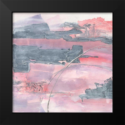 Whitewashed Blush II Black Modern Wood Framed Art Print by Paschke, Chris