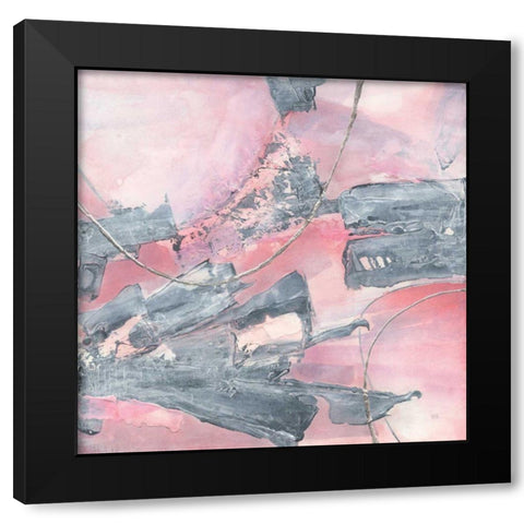 Whitewashed Blush III Black Modern Wood Framed Art Print by Paschke, Chris