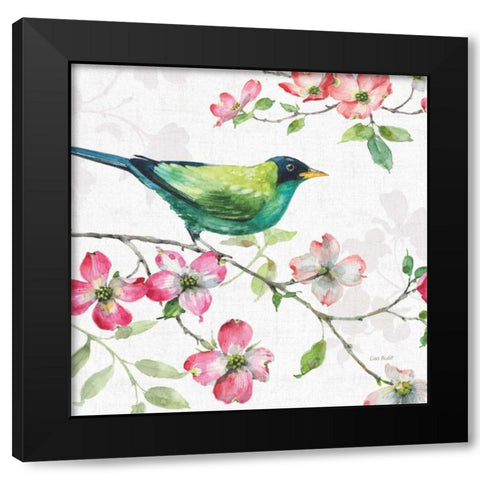 Dogwood Garden II Black Modern Wood Framed Art Print with Double Matting by Audit, Lisa