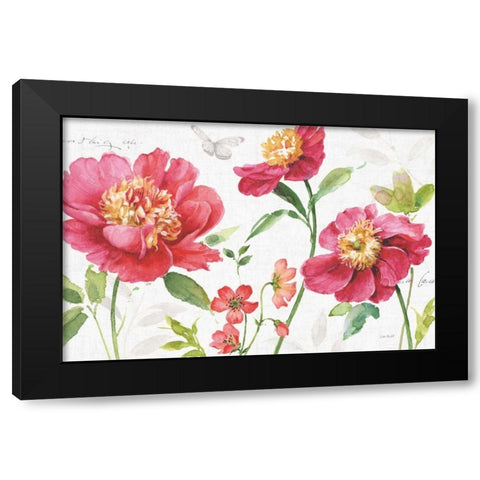 Pink Garden I Black Modern Wood Framed Art Print by Audit, Lisa