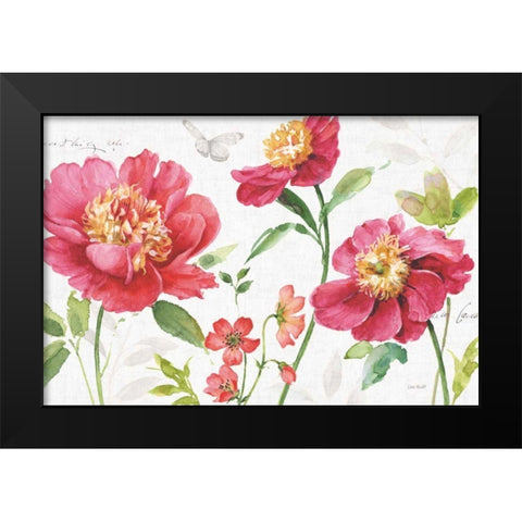 Pink Garden I Black Modern Wood Framed Art Print by Audit, Lisa