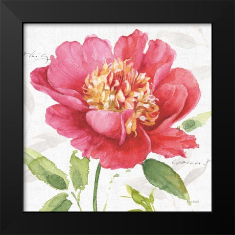 Pink Garden II Black Modern Wood Framed Art Print by Audit, Lisa