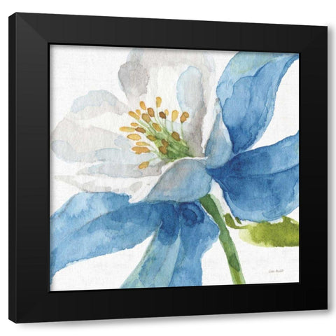 Blue and Green Garden VI Black Modern Wood Framed Art Print with Double Matting by Audit, Lisa