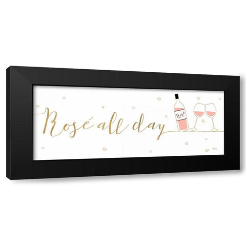 Underlined Bubbly I Black Modern Wood Framed Art Print by Charron, Veronique