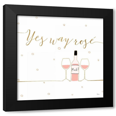 Underlined Bubbly VI Black Modern Wood Framed Art Print by Charron, Veronique