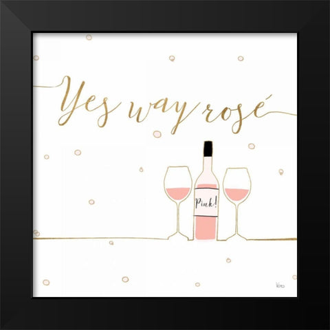 Underlined Bubbly VI Black Modern Wood Framed Art Print by Charron, Veronique