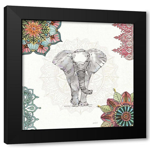 Mandala Morning I Black Modern Wood Framed Art Print by Tavoletti, Anne