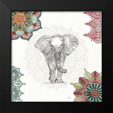 Mandala Morning I Black Modern Wood Framed Art Print by Tavoletti, Anne