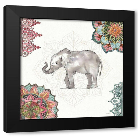 Mandala Morning II Black Modern Wood Framed Art Print with Double Matting by Tavoletti, Anne