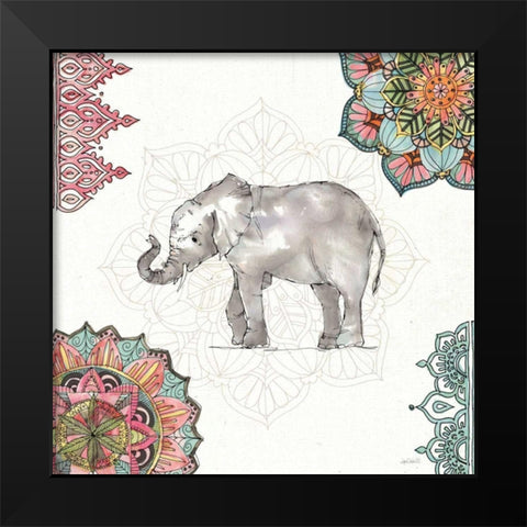 Mandala Morning II Black Modern Wood Framed Art Print by Tavoletti, Anne