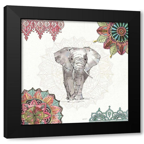 Mandala Morning IV Black Modern Wood Framed Art Print with Double Matting by Tavoletti, Anne