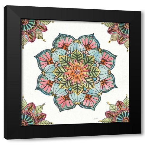 Mandala Morning V Black Modern Wood Framed Art Print by Tavoletti, Anne