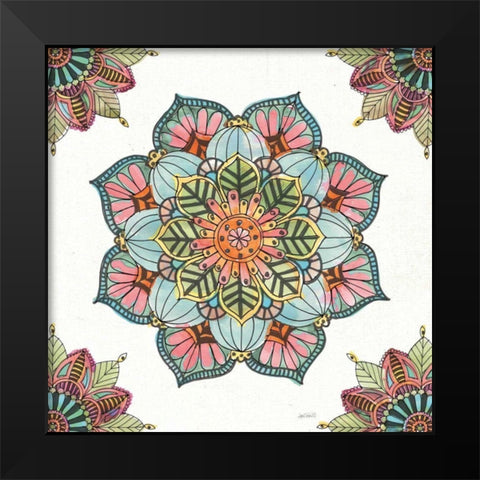 Mandala Morning V Black Modern Wood Framed Art Print by Tavoletti, Anne