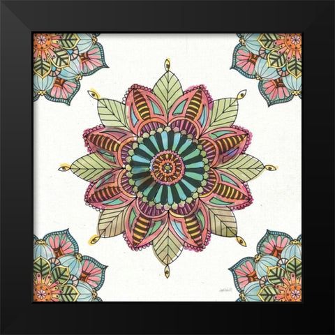 Mandala Morning VI Black Modern Wood Framed Art Print by Tavoletti, Anne