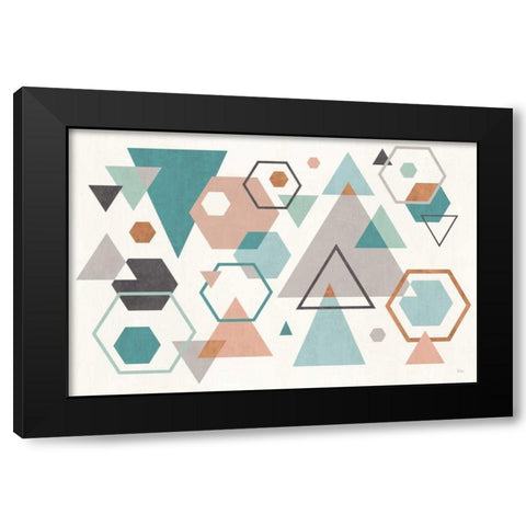 Abstract Geo I Black Modern Wood Framed Art Print by Charron, Veronique