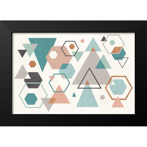 Abstract Geo I Black Modern Wood Framed Art Print by Charron, Veronique