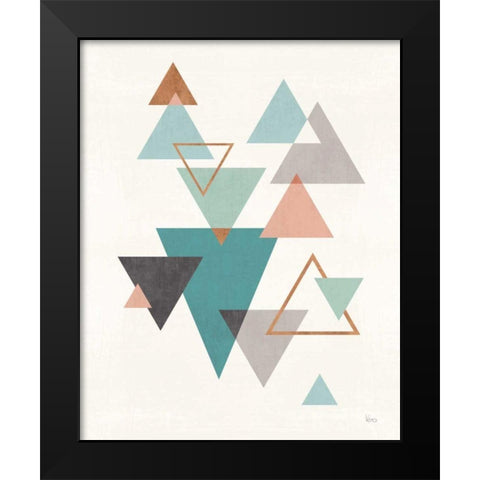Abstract Geo II Black Modern Wood Framed Art Print by Charron, Veronique