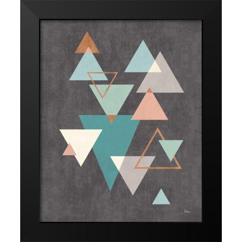 Abstract Geo II Black Black Modern Wood Framed Art Print by Charron, Veronique