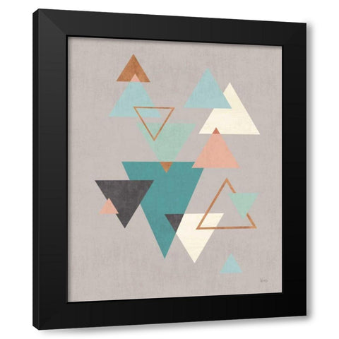Abstract Geo II Gray Black Modern Wood Framed Art Print by Charron, Veronique