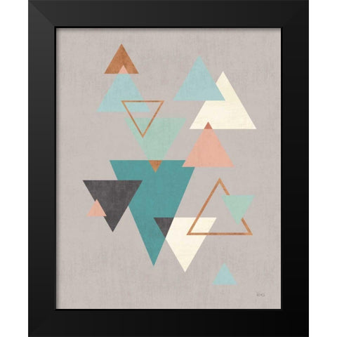 Abstract Geo II Gray Black Modern Wood Framed Art Print by Charron, Veronique