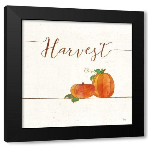 Underlined Fall V Black Modern Wood Framed Art Print by Charron, Veronique