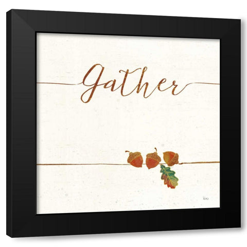 Underlined Fall VI Black Modern Wood Framed Art Print by Charron, Veronique