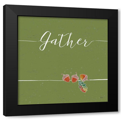 Underlined Fall VI Color Black Modern Wood Framed Art Print by Charron, Veronique