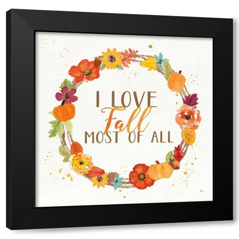Harvest Wishes I Black Modern Wood Framed Art Print with Double Matting by Aiken, Jess