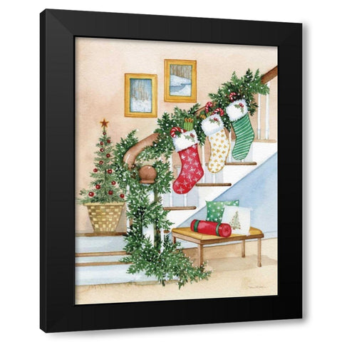 Night Before Christmas II Black Modern Wood Framed Art Print by McKenna, Kathleen Parr
