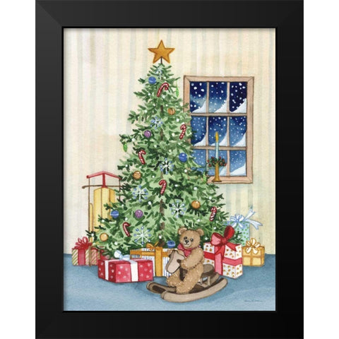 Night Before Christmas III Black Modern Wood Framed Art Print by McKenna, Kathleen Parr