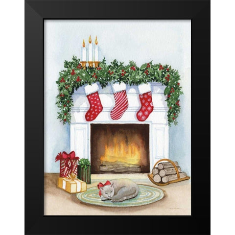 Night Before Christmas V Black Modern Wood Framed Art Print by McKenna, Kathleen Parr