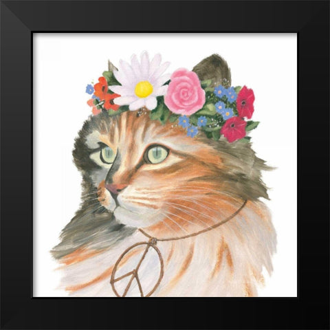 Cattitude I Black Modern Wood Framed Art Print by Sullivan, Myles
