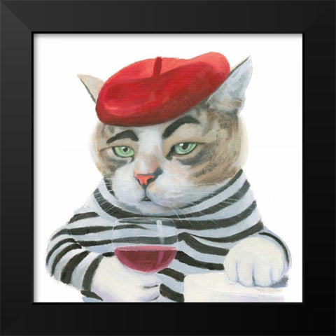 Cattitude III Black Modern Wood Framed Art Print by Sullivan, Myles