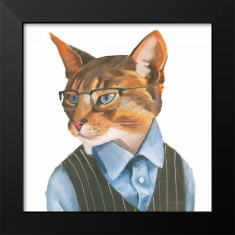 Cattitude IV Black Modern Wood Framed Art Print by Sullivan, Myles