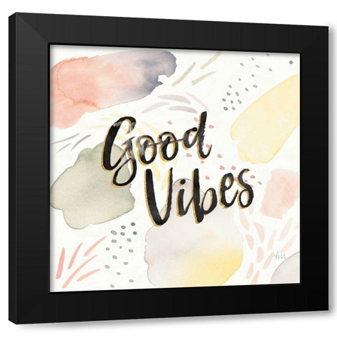 Meadow Breeze III Black Modern Wood Framed Art Print with Double Matting by Marshall, Laura