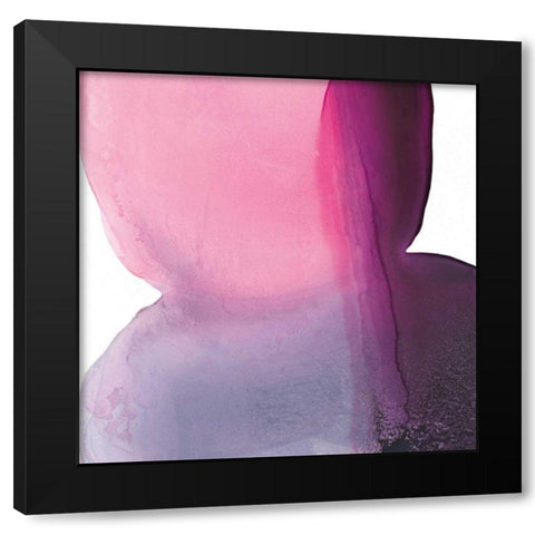 Swish of Magenta II Black Modern Wood Framed Art Print by Rhue, Piper
