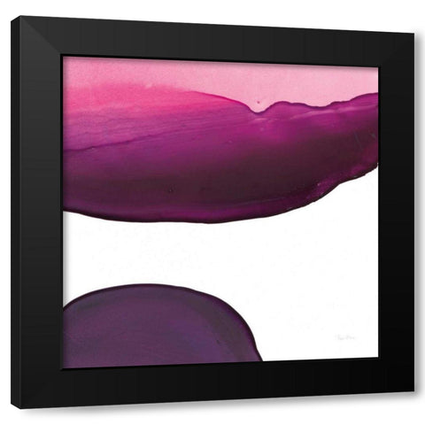 Swish of Magenta III Black Modern Wood Framed Art Print by Rhue, Piper