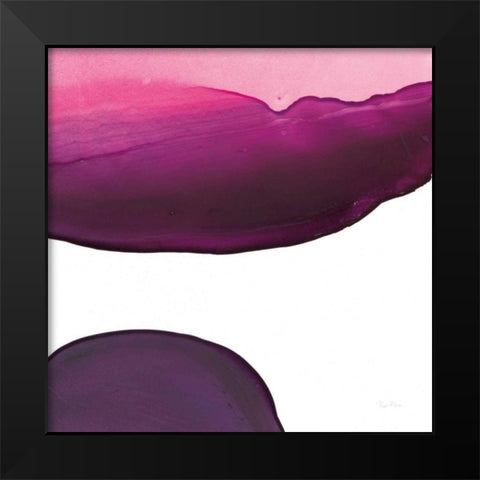 Swish of Magenta III Black Modern Wood Framed Art Print by Rhue, Piper