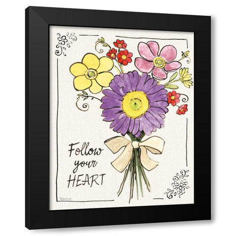Sunny Bouquets II Black Modern Wood Framed Art Print with Double Matting by Grove, Beth
