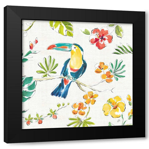 Tropical Oasis V White Black Modern Wood Framed Art Print with Double Matting by Brissonnet, Daphne