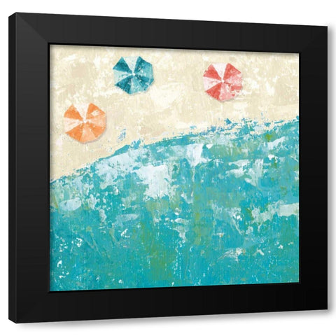 Beach Days Black Modern Wood Framed Art Print with Double Matting by Adams, Sarah